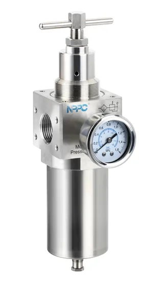  Nppc Sfr-200-02 SS316 Stainless Steel Anti-Rust Pneumatic System Source Treatment Regulator Filter for Heavy Industrial Compressed Air